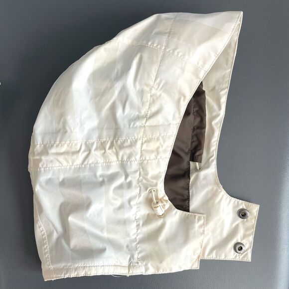 Burton Duchess Cream White Checked Insulated Ski Jacket Faux Fur Collar Size XS - Picture 13 of 16